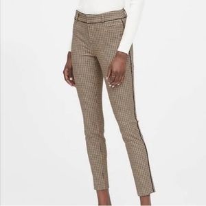 Banana Republic Sloan Skinny Fit Brown Plaid Pants